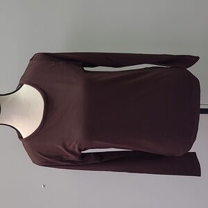 PrettyLittleThing Size 4 Mocha Brown Longsleeve Maternity Fitted Shirt